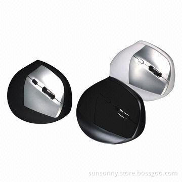 6-key 2.4GHz wireless vertical laser mouse with ergonomic design and big size